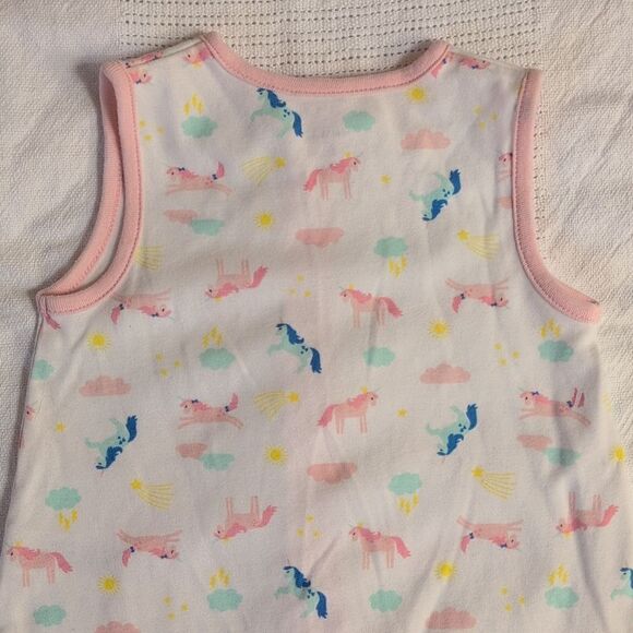 Carter's Medium 6-9 months Pink Unicorn Cotton Zippered Sleep Sack - Picture 8 of 9